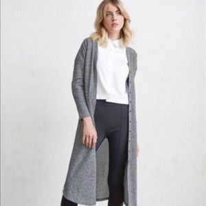 EUC Vetta long cardigan reversible grey XS